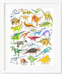 Explore more unique gifts in our curated marketplace. Dinosaur Alphabet A Z Print The Market Co