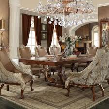 The dining chairs are made from solid rubber wood frame with light brown. Dining Room Sets Homey Design Inc