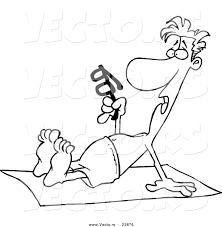 When the online coloring page has loaded, select a color and start clicking on the picture to color it in. Vector Of A Cartoon Sun Burned Man Holding His Sunglasses Coloring Page Outline By Toonaday 23876