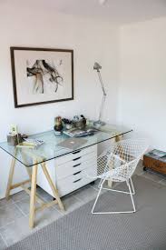 Eleganter Schreibtisch Mit Glasplatte Diy Schreibtisch Schreibtisch Bauen Ikea Glastisch