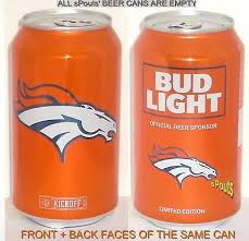 Details About 2016 Denver Broncos Nfl Kickoff Bud Light Beer Can Sport Champ Colorado Football Bud Light Beer Bud Light Denver Broncos
