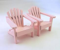 Set Of 2 Mini Wooden Adirondack Chair Fairy Garden Cake Topper Dollhouse Pink Adirondack Chair Wooden Adirondack Chairs Dollhouse Chair