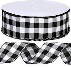 We offer a wide selection of ribbon types and widths that will meet your needs for crafting, sewing, packaging and more. Buy Winlyn 50 Yards Black And White Buffalo Check Plaid Wired Ribbon Gingham Ribbon 2 5 Wide For Christmas Tree Wreath Bows Festive Farmhouse Decoration Gift Wrapping Crafts Floral Arrangement Online In Turkey B07z4vj5bm