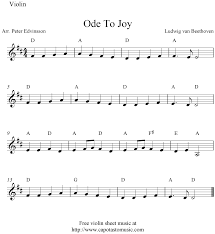 This page offers free sheet music for the violin, easy, moderate or difficult. Free Printable Sheet Music Ode To Joy Free Easy Violin Sheet Music Notes