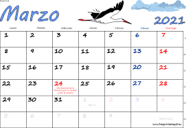 En 2021 habrá 18 feriados. Calendario Marzo 2021 Argentina Imprimir El Pdf Gratis
