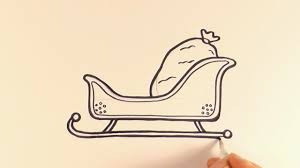 How To Draw A Cartoon Santa 39 S Sleigh Youtube Santa Sleigh Christmas Drawing Whimsical Christmas