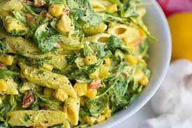 Nudelsalat Mit Gemuse Und Cashew Knoblauch Dressing Rezept Nudelsalat Rezepte Salat