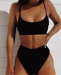 Spaghetti Strip Bikini Set Cute Bathing Suits Retro Style Bathing Suits Swimwear Sets