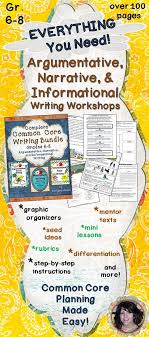 Everything You Need To Teach The Common Core Text Types Informational Writing Writing Workshop Middle School Writing
