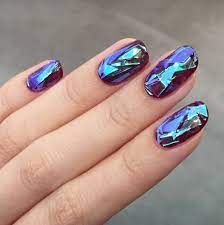 Women Are Getting Shattered Glass Nails And It S As Awesome As It Sounds Glass Nails Art Shattered Glass Nails Glass Nails