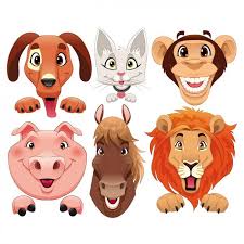 Download Animal Faces Collection For Free Funny Cartoon Faces Cats Funny Cartoon Animal Illustration
