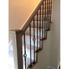 Grouped spindle curved stairs | open riser. 1 X Black Wrought Iron Metal Cage Baluster Balustrade Stair Spindle 950mm Long X 12mm Plain