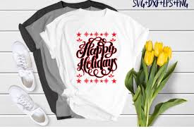 Download Christmas Happy Holidays Graphic By Svg Huge Creative Fabrica PSD Mockup Templates