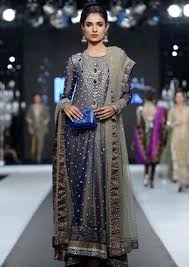 Trend Of Grey Bridal Dresses 2014 For Walima Function
