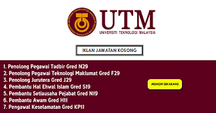 Maybe you would like to learn more about one of these? Permohonan Jawatan Kosong 2021 Di Universiti Teknologi Malaysia Utm Kelayakan Pmr Spm Diploma