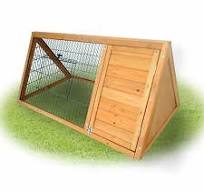 Triangle Wooden Rabbit Hutch A-Frame House Chicken Coop Hamster Cage  Outdoor | eBay