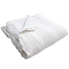 100% Cotton Patterned Bed Coverlet, Blanket