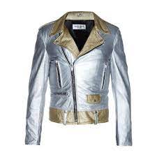 Saint Laurent Metallic Leather Biker Jacket Leather Biker Jacket Mens Leather Jacket Biker Fitted Biker Jacket