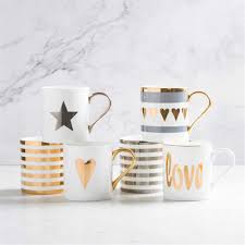 Diy hand paint decorated mug. Creative Ceramic Milk Mug Love Star Stripe Pattern Gold Plating Handle Cup Office Household Coffee Milk Tea Mugs Home Decoration Mugs Aliexpress