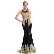 Elegant Black And Gold Ball Gown Elegant Gold Embroidery Mermaid Dress Prom Dresses Sleeveless Black Evening Dresses Mermaid Prom Dresses Lace