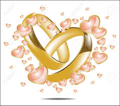 Illustration With Wedding Rings And Hearts Heart Engagement Rings Cute Couple Art Valentine Ring