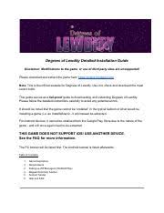 DOL_Installation_Guide.pdf - Degrees of Lewdity Detailed Installation Guide  Disclaimer: Modifications to the game, or use of third-party sites are |  Course Hero