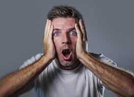 Portrait of Young Attractive Caucasian Man in Shock and Surprised ...