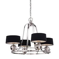 Buy Oaks Inger 4 Light Black Ceiling Pendant