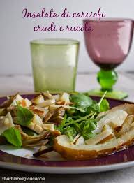 Per pranzo una bella insalata di carciofi, grana e noci è un ottima soluzione. Insalata Di Carciofi Crudi E Rucola Con Pere Caramellate Scaglie Di Grana E Mandorle Barbie Magica Cuoca Blog Di Cucina
