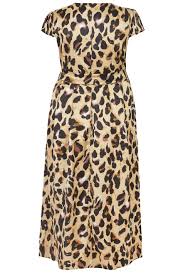 ax paris curve satin leopard print wrap dress