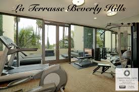 The Private Gym At La Terrasse In Beverly Hills Lounge Areas Room Screen Beverly Hills