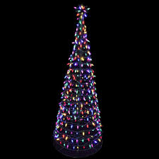 Home Accents Holiday 6 Ft Pre Lit Led Tree Sculpture With Star Multi Colored Lights 4407454g 02uho1 The Home Depot Outdoor Christmas Decorations Outdoor Christmas Led Tree