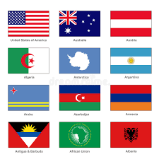 Bandeiras Do Mundo Ajustadas Pais Do Nome Da Letra A Vetor Ilustracao Do Vetor Ilustracao De Emblema Bandeiras 51967928