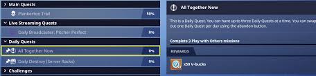 View all current missions in fortnite! Fortnite S Daily Quests List With Helpful Tips And Tricks Free The V Bucks