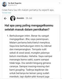 Cerita dewasa yang ingin aq ceritakan pada surgabirahi.com adalah pengalaman ml dengan teman istriku. Viral Di Twitter Kisah Perempuan Yang Kaget Usai Menikah Dan Malam Pertama