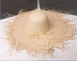 Wholesale 6pcs Women Natural Wide Brim Raffia Straw Hats Fringe Women Plain Large Beach Summer Sun Caps Big Straw Cap Straw Hat Sun Cap Wide Brimmed