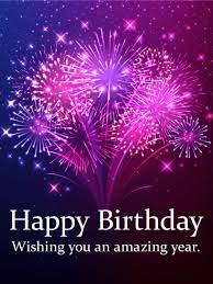 Find your perfect happy birthday image to celebrate a joyous occasion free download sweet and fun pictures free for commercial use. Pink Purple Fireworks Birthday Card Birthday Greeting Cards By Davia