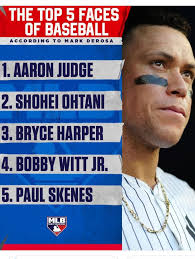 What does the ranking of top 5 faces of baseball according to Mark DeRosa  mean?