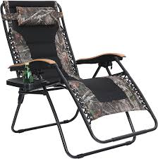 Best choice products folding steel mesh zero gravity recliner lounge chair w/adjustable canopy shade and cup holder accessory tray, brown. Amazon Com Phi Villa Oversize Xl Padded Zero Gravity Lounge Chair Wide Armrest Adjustable Recliner With Cup Holder Support 350 Lbs Camouflage Garden Outdoor