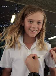 Local boy Michael has been growing his hair for three years to make a wig  for sick kids