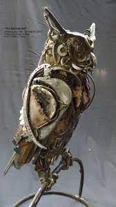 The Second Owl Scrap Metal Sculpture Scrap Metal Art Scrap Metal Sculpture Metal Art Welded