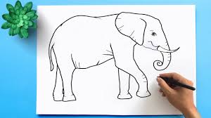 How to draw an elephant easy. Very Easy Elephant Drawing How To Draw An Elephant Youtube