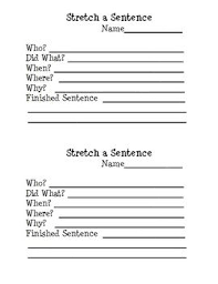 Stretch A Sentence Sentence Writing First Grade Writing Writing Lessons