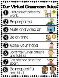 When students have clear and direct expectations, they're able to stay focused and on task. Free Virtual Classroom Rules By Jill Pherrin Tpt Classroom Rules Virtual Classrooms Digital Learning Classroom
