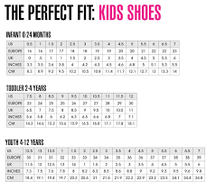 Kids And Girls Shoes Kids Shoes Size Chart
