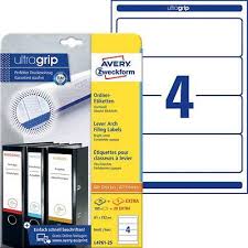 Jede vorlage kann gemütlich konfiguriert werden, mit der absicht, in bestimmten situationen nützlich zu sein. Avery Zweckform Ordneretiketten L4761 25 Ultragrip Weiss Din A4 61 X 192 Mm 30 Blatt A 4 Etiketten Viking De