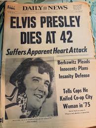 Another discovery from my parent's archives. This newspaper almost 50 years old. They loved @elvis . I remember this day and how upset they were.