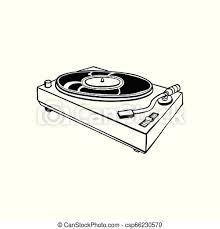 Learn how to draw step by step in a fun way!come join and follow us to learn how to draw. Vector Sketch Vinyl Dj Turnable Sketch Vintage Vinyl Player With Needle Or Dj Club Turnable Equipment In Black Silhouette Canstock