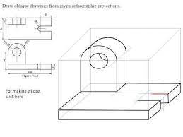 Engineering Drawing Tutorials Oblique Drawing With Front And Side View T 2 4 Youtube Oblique Drawing Drawing Tutorial Drawings