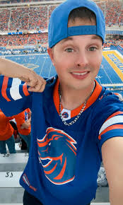 Bronco gear at Boise State game in Idaho